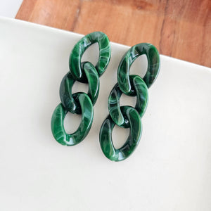 Brooklyn Earrings - Forest Green // Fall, Jewelry, Gifts