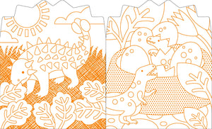 Coloring Book With Stickers: Dinosaurs