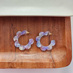 Flora Hoops - Dreamy // Flower, Earrings