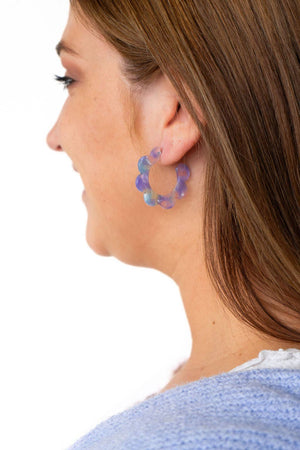 Flora Hoops - Dreamy // Flower, Earrings