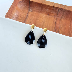 Leah Earrings - Onyx Black // Fall, Jewelry, Gifts