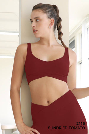 NS8116 - Ribbed Crossover Bra Top