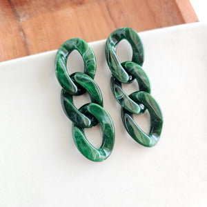 Brooklyn Earrings - Forest Green // Fall, Jewelry, Gifts