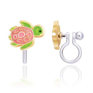 CLIP ON Cutie Earrings- Turtle-y Awesome