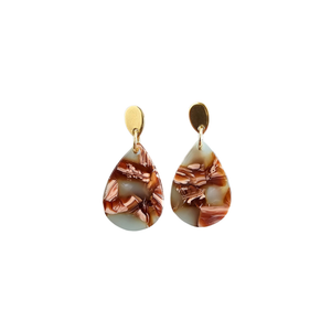 Leah Earrings - Seafoam & Rust // Fall, Jewelry, Gifts