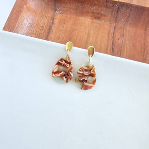 Leah Earrings - Seafoam & Rust // Fall, Jewelry, Gifts