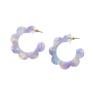 Flora Hoops - Dreamy // Flower, Earrings