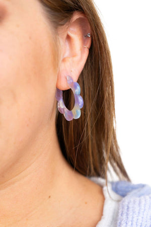 Flora Hoops - Dreamy // Flower, Earrings