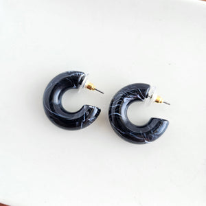 Chloe Hoops - Black // Fall, Earrings, Jewelry