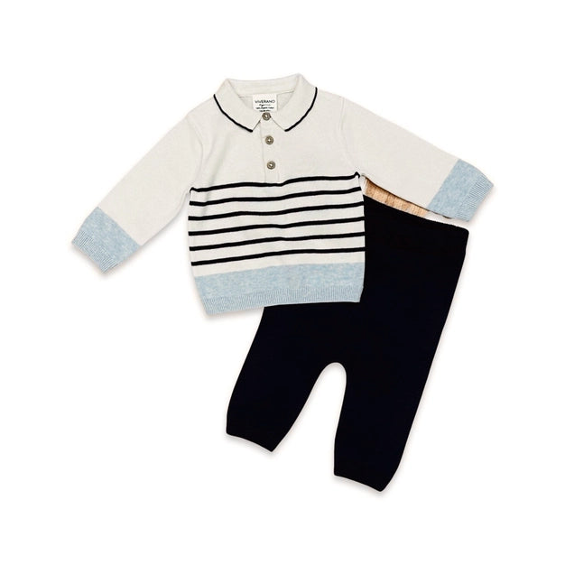 Ivory Cotton Sweater and Pants Set