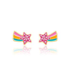 Crystal Shooting Star Cutie Stud Earrings