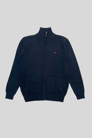 Reed Knit Full Zip - Navy