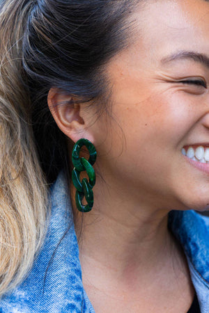 Brooklyn Earrings - Forest Green // Fall, Jewelry, Gifts