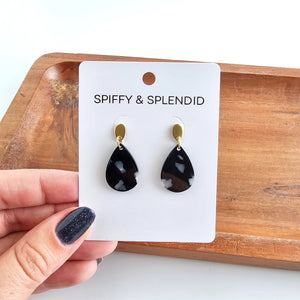 Leah Earrings - Onyx Black // Fall, Jewelry, Gifts