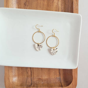 Iris Earrings - Marble // Fall, Jewelry, Gifts