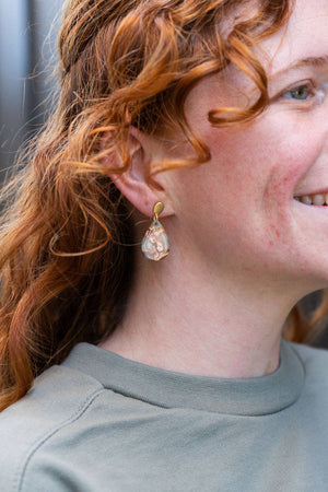 Leah Earrings - Seafoam & Rust // Fall, Jewelry, Gifts