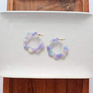 Flora Hoops - Dreamy // Flower, Earrings