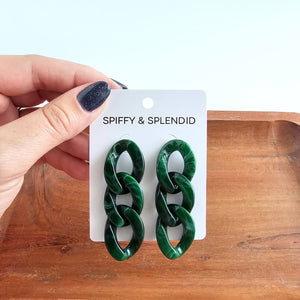 Brooklyn Earrings - Forest Green // Fall, Jewelry, Gifts