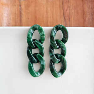 Brooklyn Earrings - Forest Green // Fall, Jewelry, Gifts