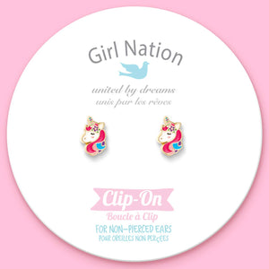 CLIP ON Cutie Earrings- Unicorn Dreams