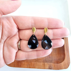 Leah Earrings - Onyx Black // Fall, Jewelry, Gifts