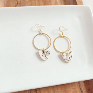 Iris Earrings - Marble // Fall, Jewelry, Gifts