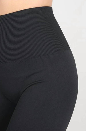 Black Solid Thick & Tight Leggings