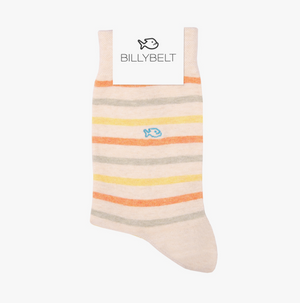 The Sunset Striped Combed Cotton Socks