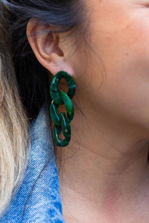 Brooklyn Earrings - Forest Green // Fall, Jewelry, Gifts