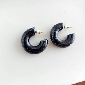 Chloe Hoops - Black // Fall, Earrings, Jewelry