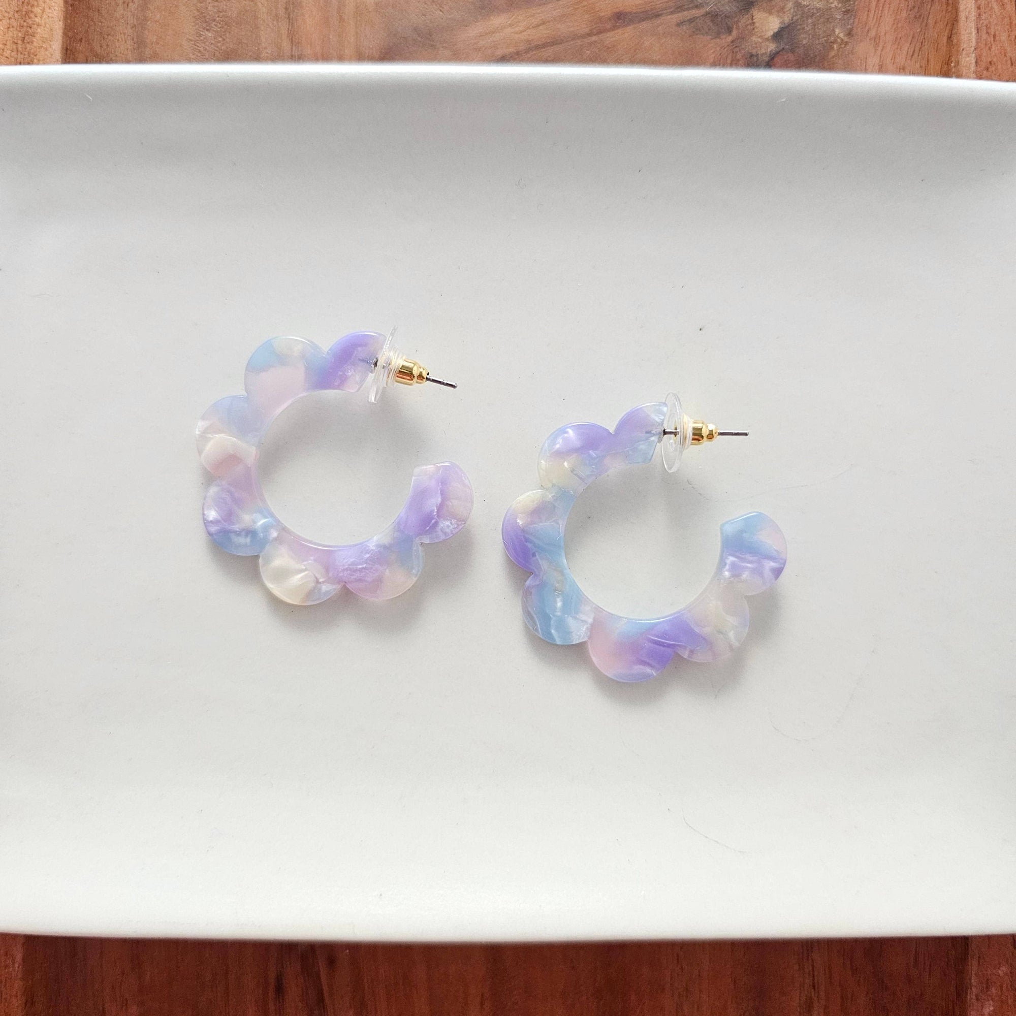 Flora Hoops - Dreamy // Flower, Earrings