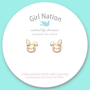 Bouncy Bunny Cutie Stud Earrings