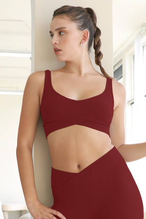 NS8116 - Ribbed Crossover Bra Top