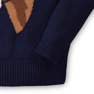 Horse Intarsia Pullover Sweater