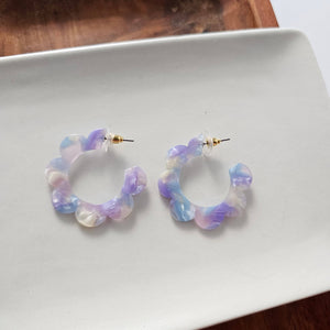 Flora Hoops - Dreamy // Flower, Earrings