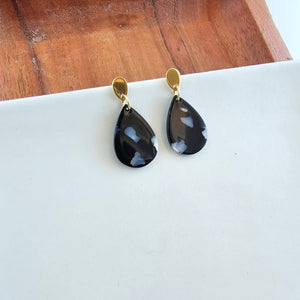 Leah Earrings - Onyx Black // Fall, Jewelry, Gifts