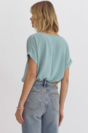 Marena Short Sleeve Bodysuit - Aloe