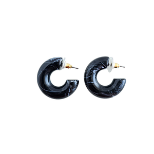 Chloe Hoops - Black // Fall, Earrings, Jewelry