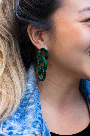 Brooklyn Earrings - Forest Green // Fall, Jewelry, Gifts